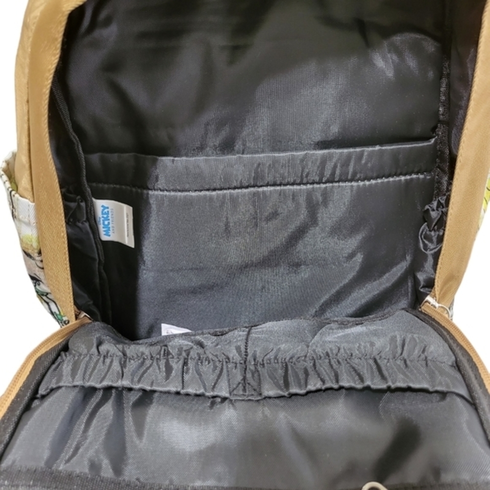 Disney Mickey Mouse & Donald Duck 12" Nylon Backpack In Teal & Brown - Picture 10 of 12